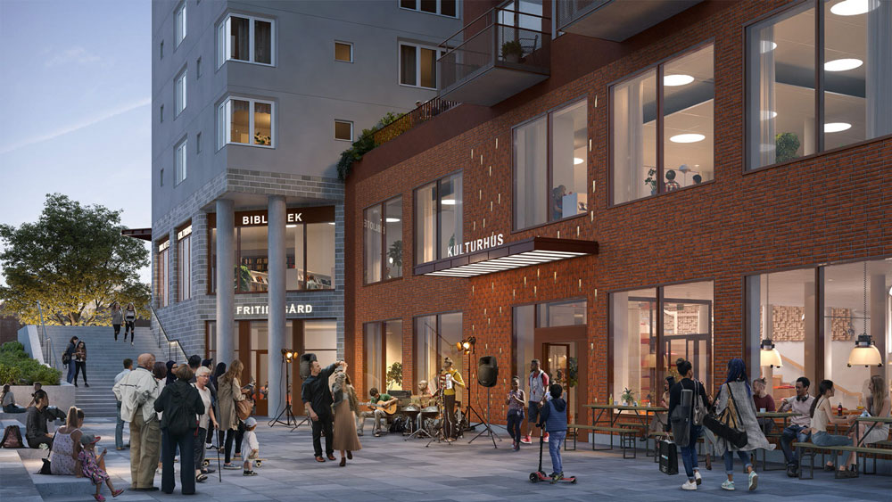 3D rendering av kulturhuset