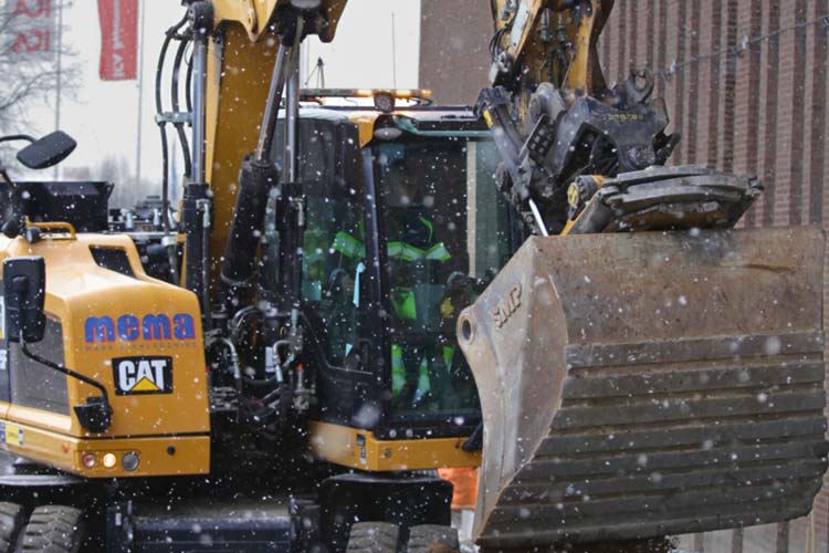 Schaktarbeten med grävmaskin